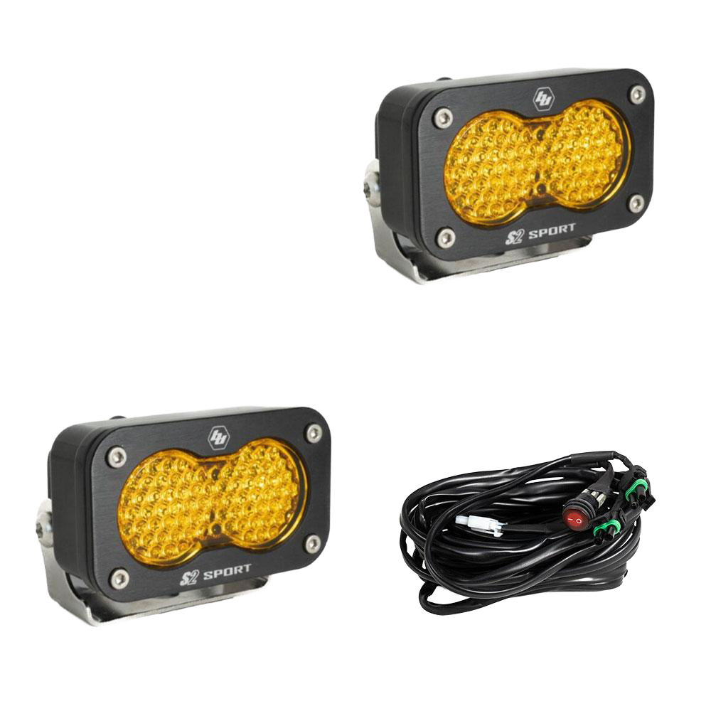 Baja Designs - S2 Sport Black LED Auxiliary Light Pod Pair