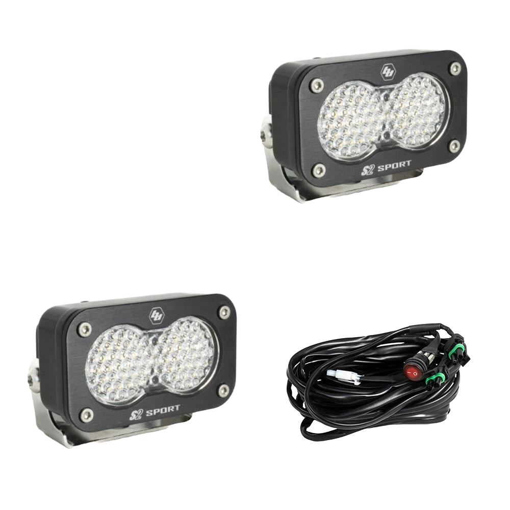 Baja Designs - S2 Sport Black LED Auxiliary Light Pod Pair